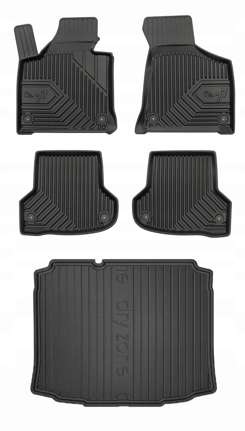 Set 77 Gumové rohože a rohože Audi A3 8P Sportback Hatchback 2003-2013