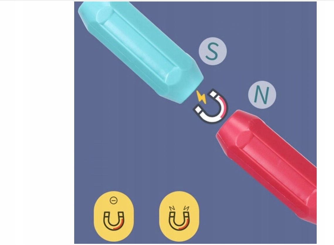 KLOCKI MAGNETYCZNE EDUKACYJNE MAGNETIC STICKS 40el Liczba elementów 40 szt.
