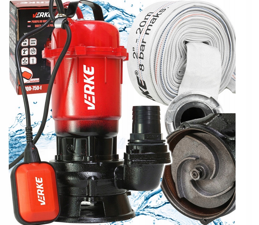 Pompa Wody Czystej Brudnej Szamba Ścieków Z Rozdrabniaczem Zatapialna Wąż