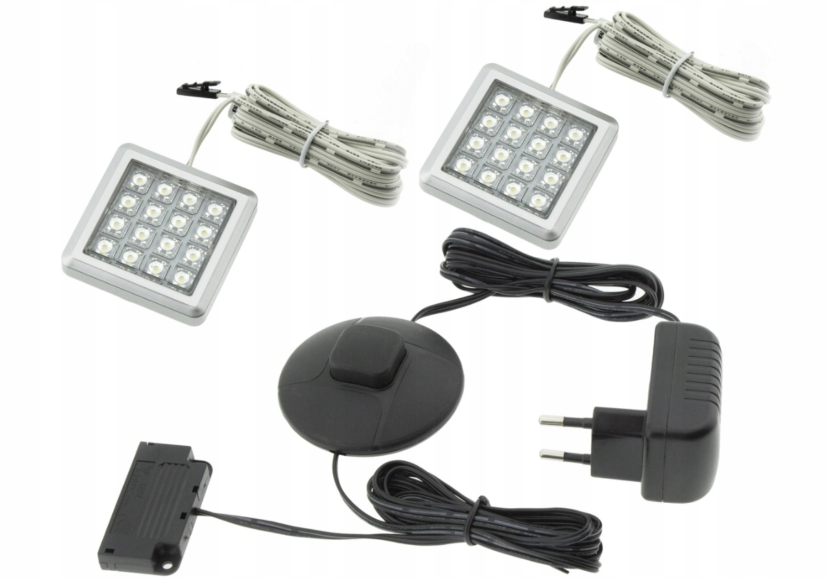 OŚWIETLENIE LED DO WNĘKI 2x SQUERE KOLOR BIAŁY
