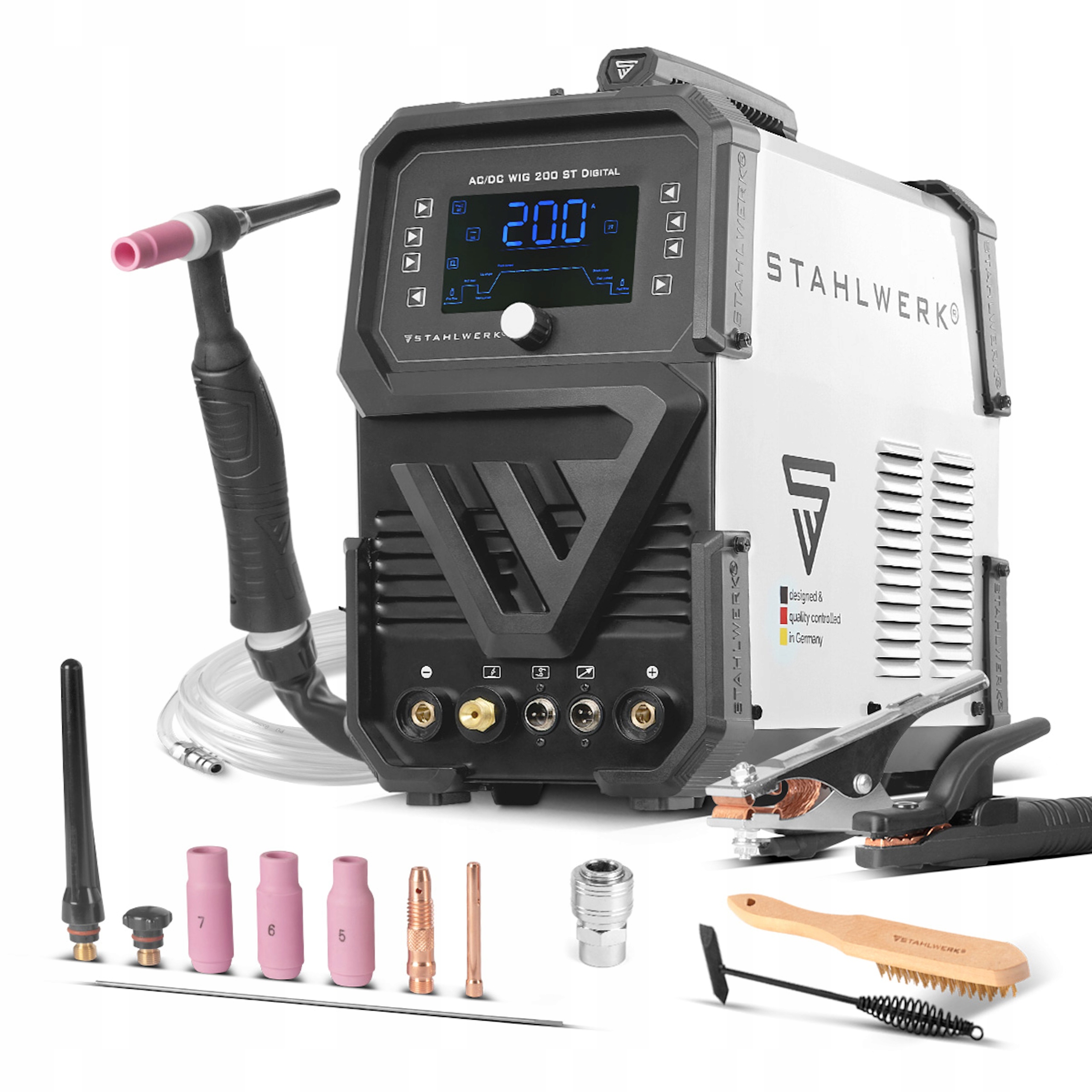Invertorová Svářečka Stahlwerk Ac DC Tig 200 St Digital 200A Igbt Aluminium