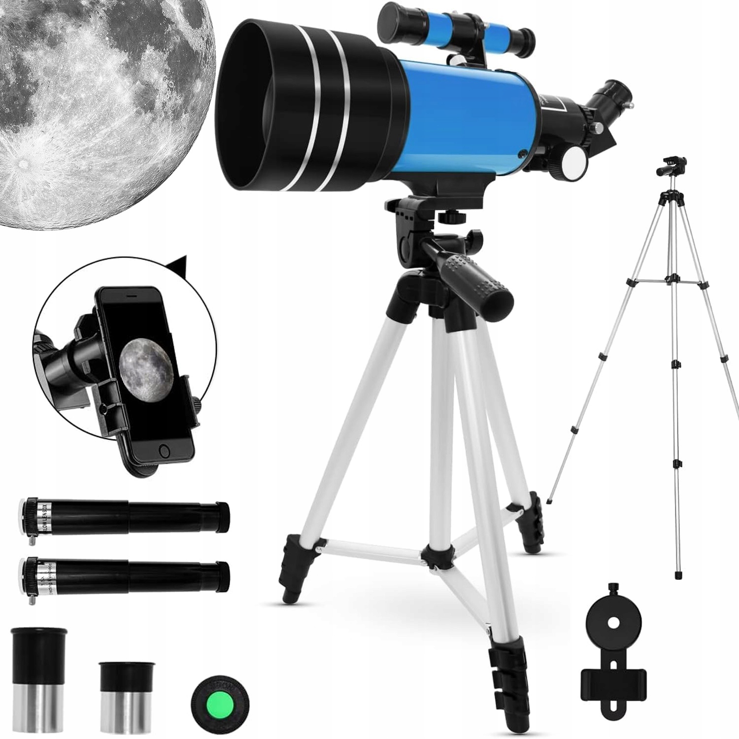 Asteroidový Teleskop X 150 Zoom Apertura 70 MM S Výsuvným Stativem, Přenosný