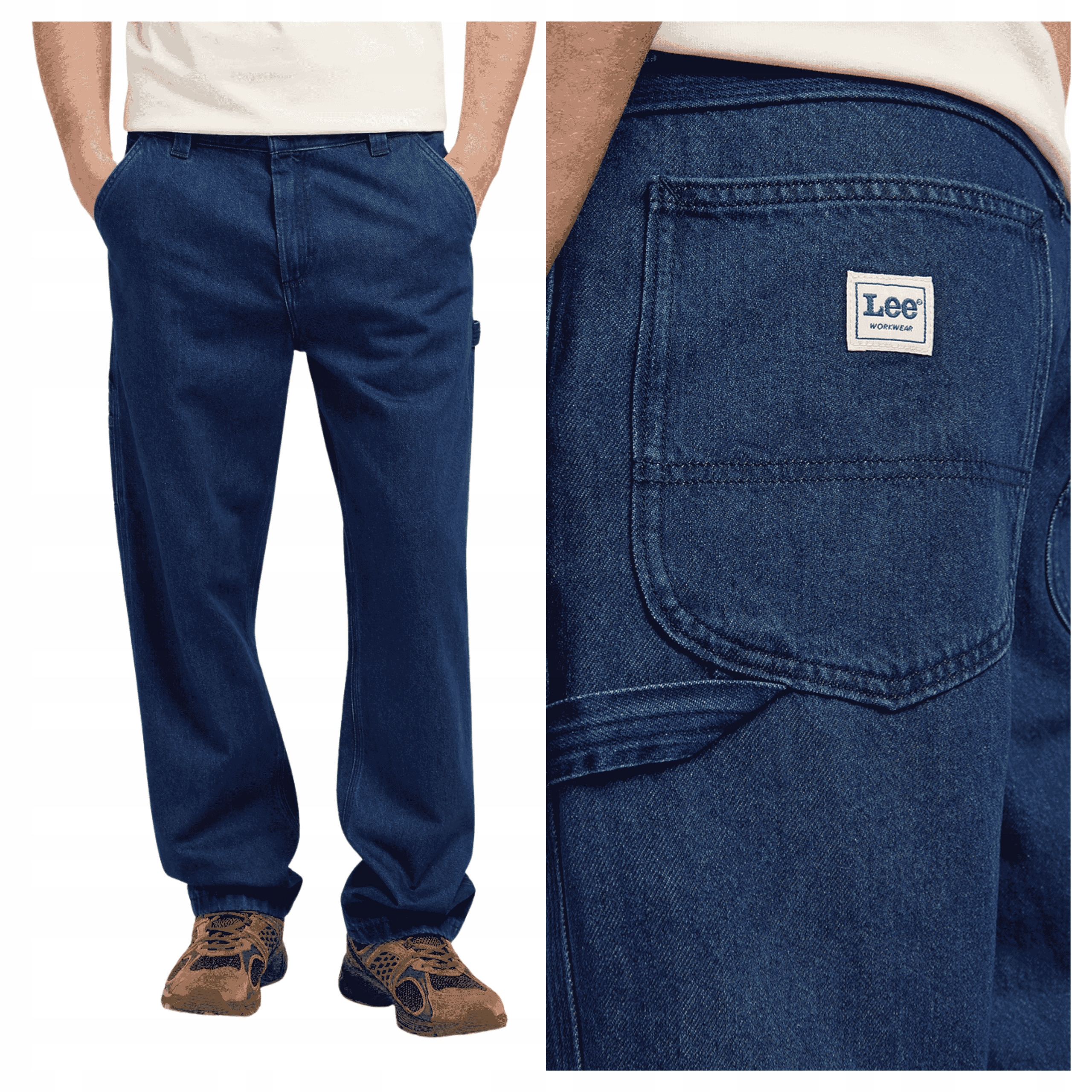 Pánské džínové kalhoty Lee Ww Carpenter Loose Jednoduché modré W33 L34