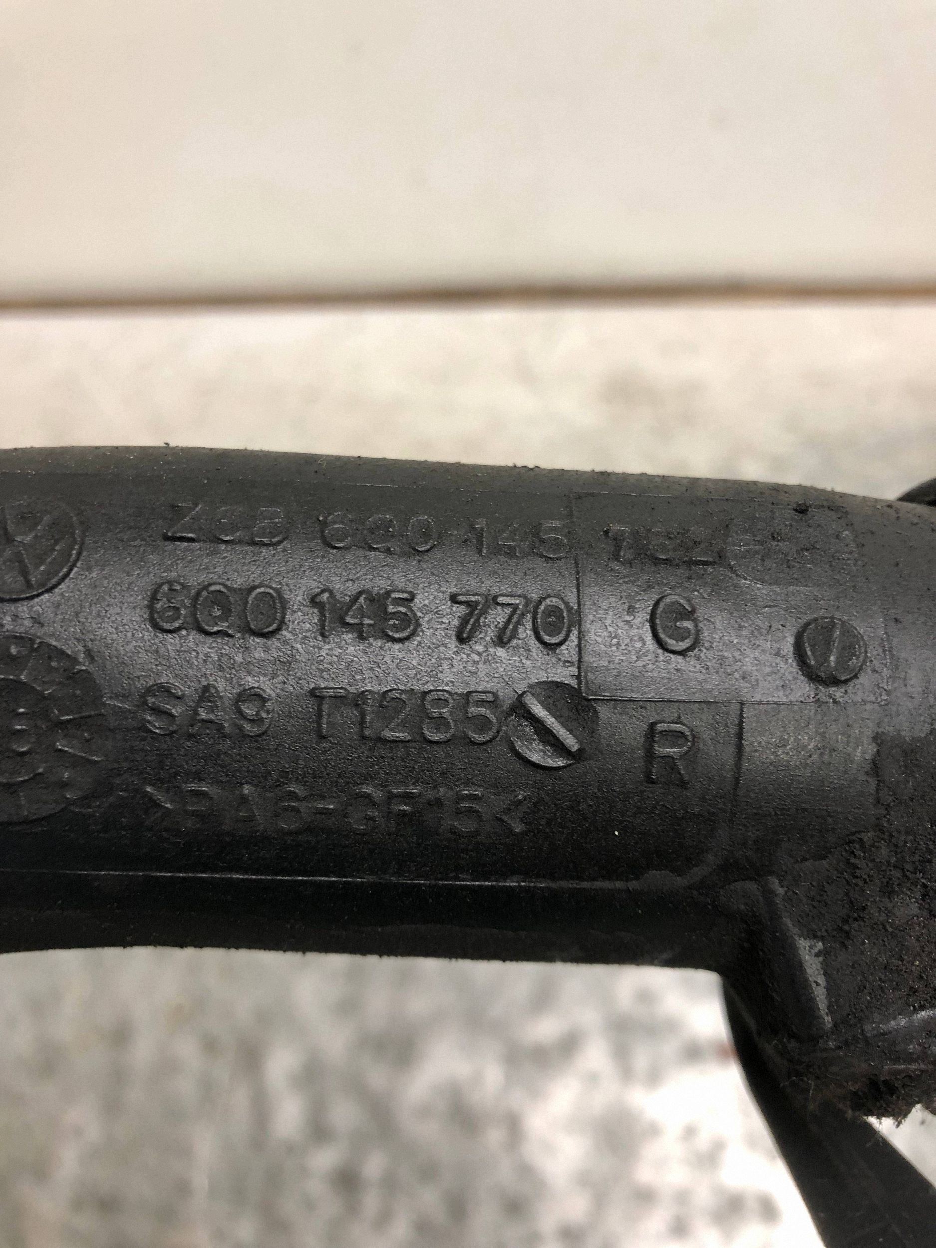 cijev prijenos interkulera VW POLO IV 6Q0145770G