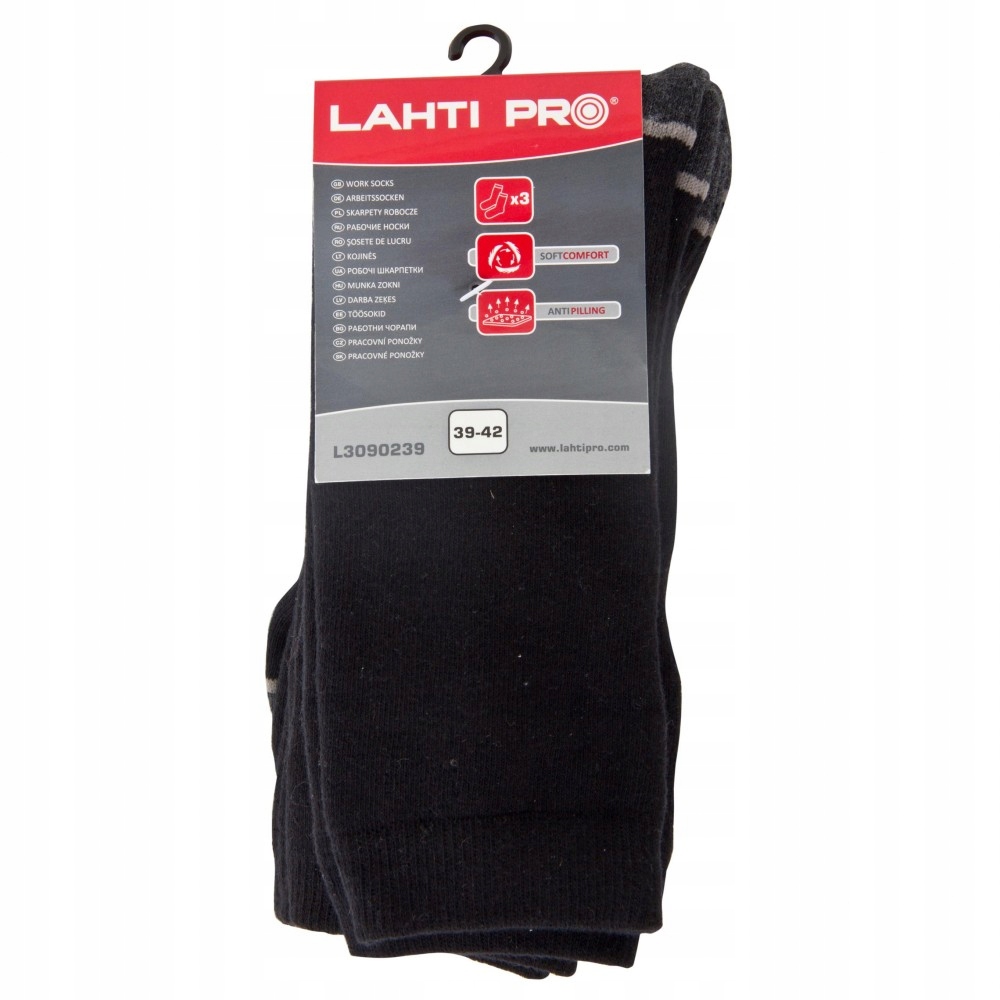 SKARPETY ROB. CZARNO-SZARE ŚREDNIO-GRUBE,3PARY,39- Model 1