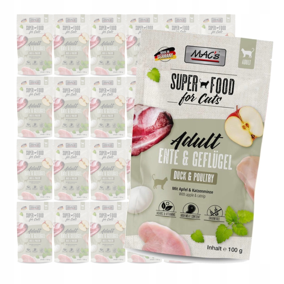 Levně MAC's Mokré Krmivo Pro Kočky a drůbeží 24x100g