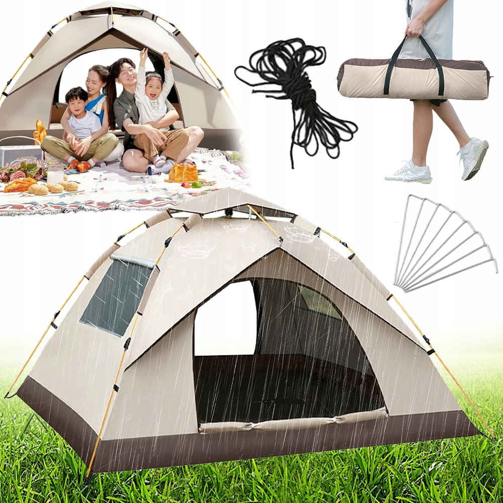 3OSÓB Namiot Turystyczny Solidny Innowacyjny Hydrauliczny System Sprężynowy