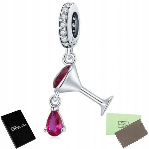 

Charms Wino Zawieszka Srebrna Beads Grawer