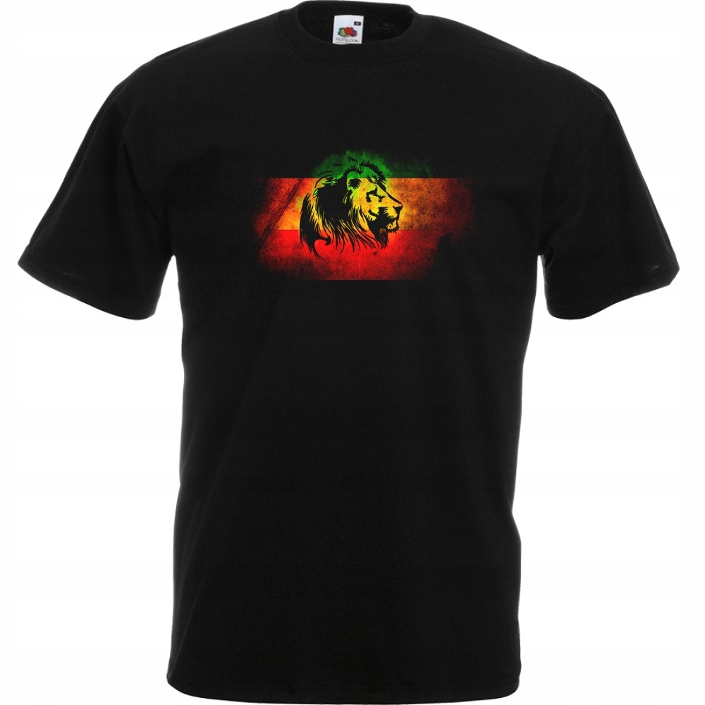 

Koszulka z nadrukiem reggae lew rasta one love L