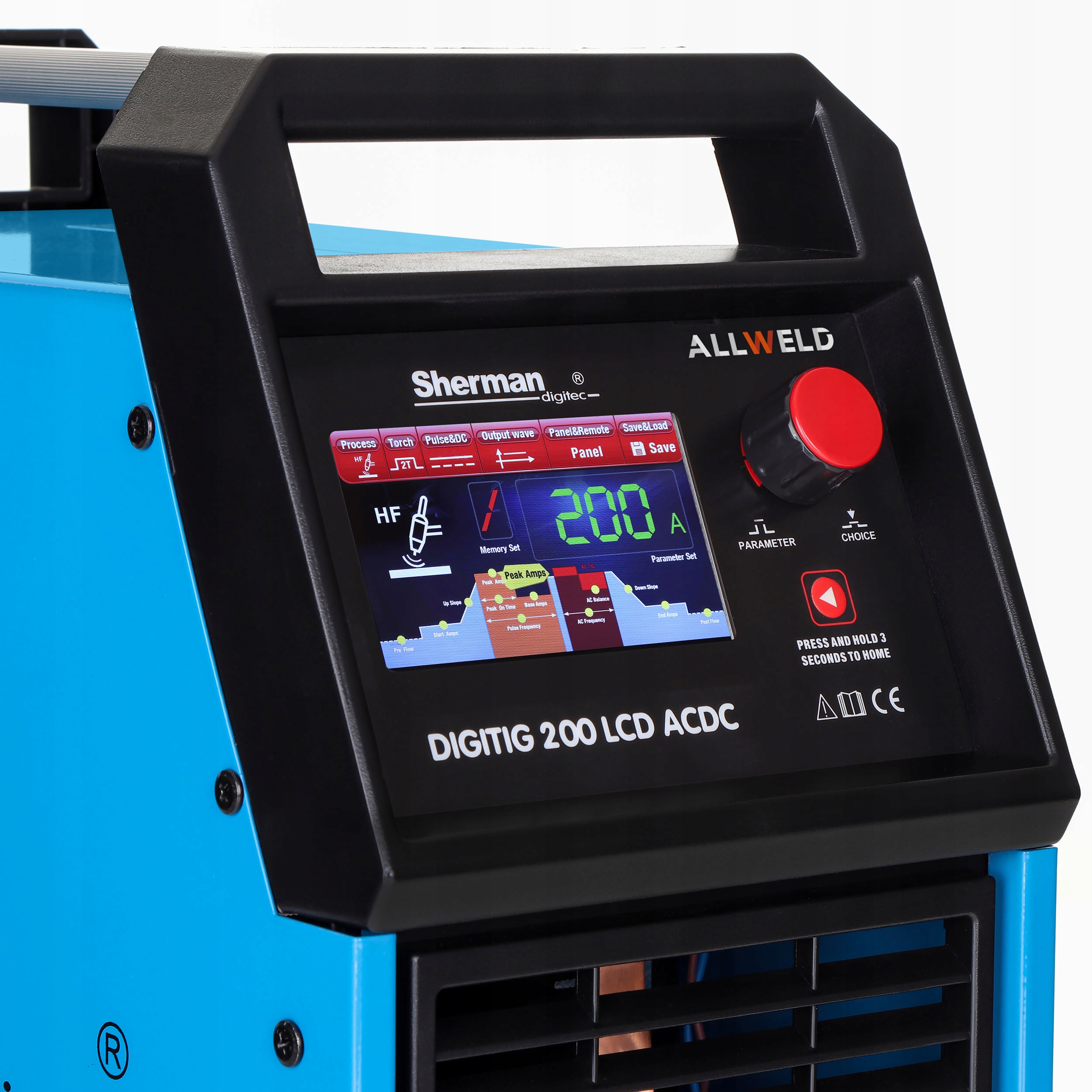 SPAWARKA INWERTOROWA INWERTER SHERMAN DIGITIG 200 LCD AC DC TIG MMA PULS HF Marka Sherman