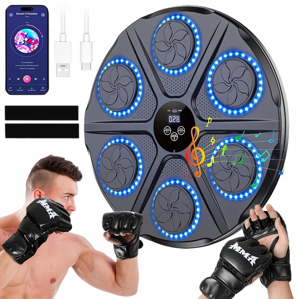 Elektronický Boxerský Terč S Hudbou, Tréninkový Stroj Rukavice