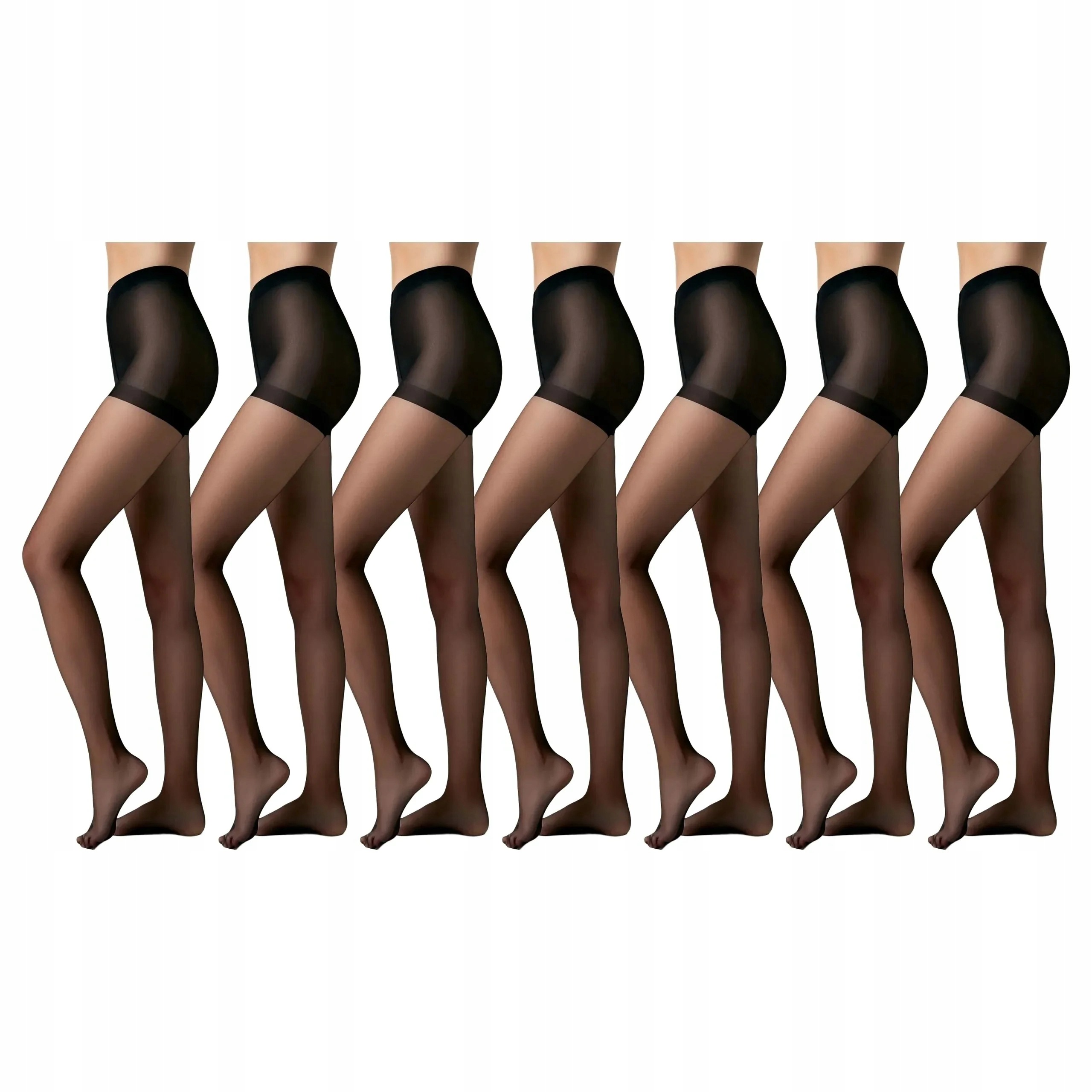 7 ks Punčocháče 2 S push up 15 den černé Conte modelující