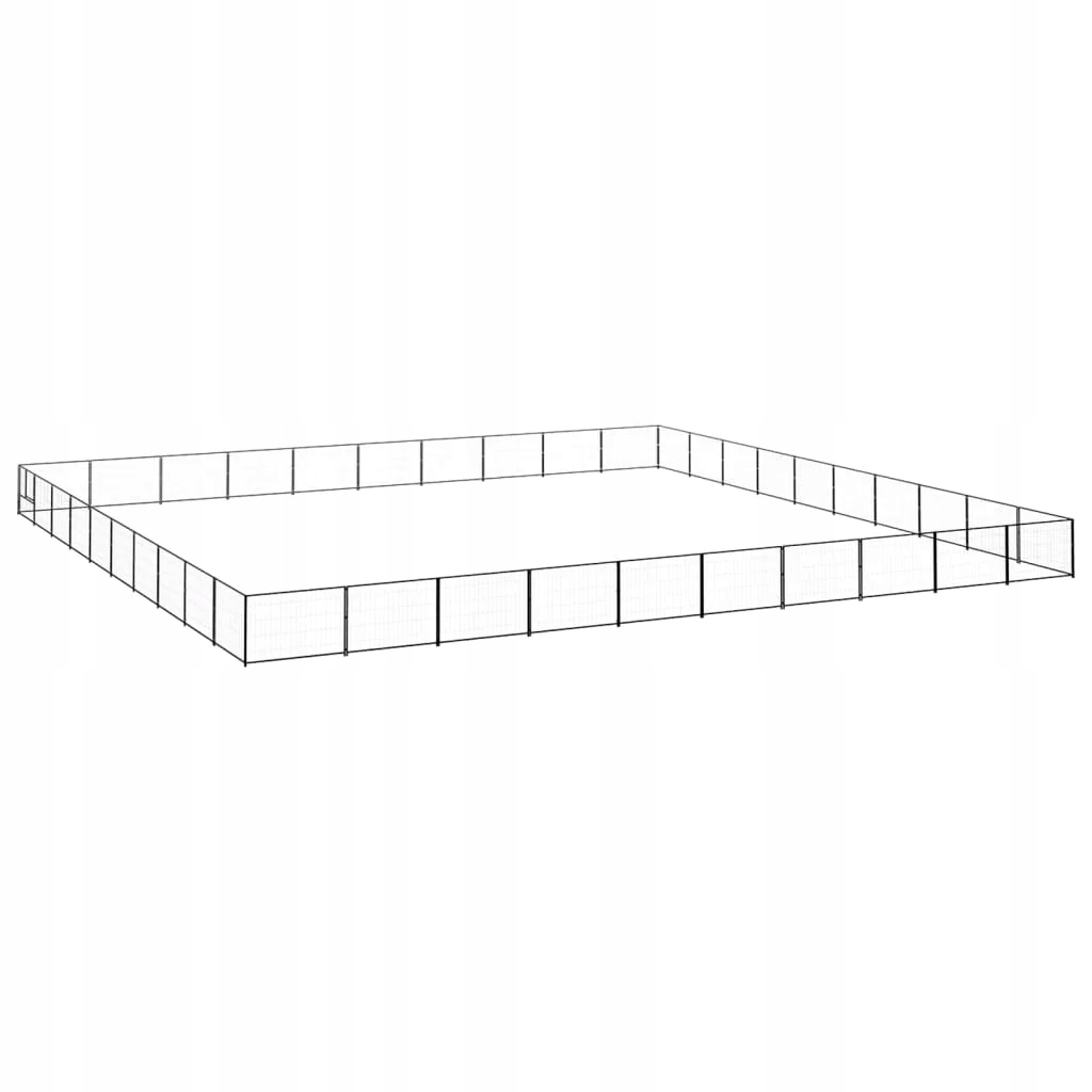 Levně Fionshop 262848526 Psí kotec černý 100 m² ocel