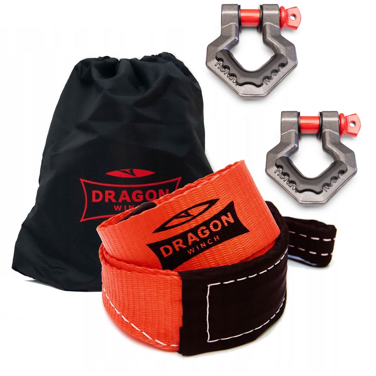 Dragon Winch x2 Sklo 5/8 3 T 11 cm Pas 4T 1,5M II pro naviják Off Road