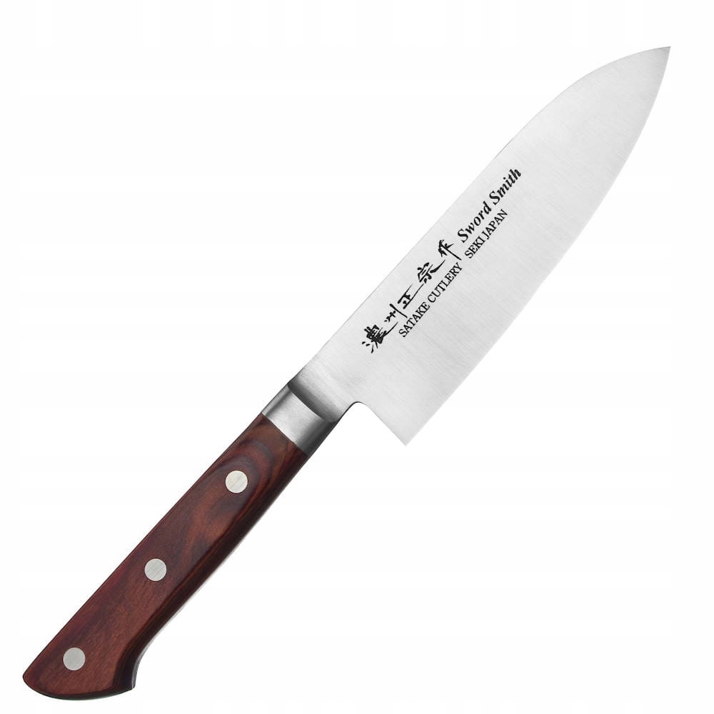 Satake Kotori Japonský ostrý kuchynský nôž Santoku na zeleninu 56 Hrc 15 cm