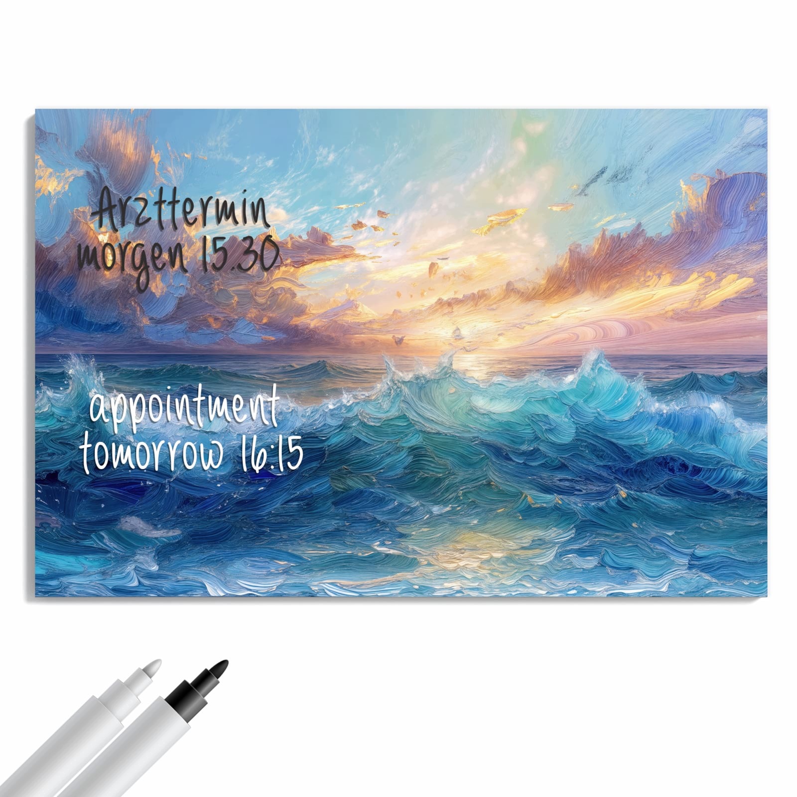 Magnetická tabule Vlny Obloha 90 × 60 cm