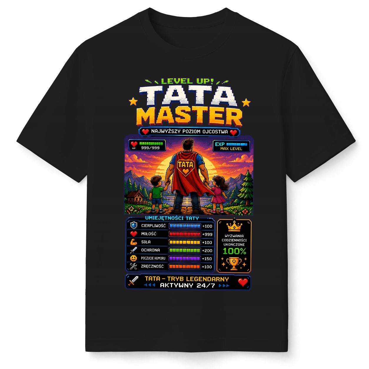 Tričko Tričko Pánské Tata Master Gamer Hráč Na Den Táty Otce M