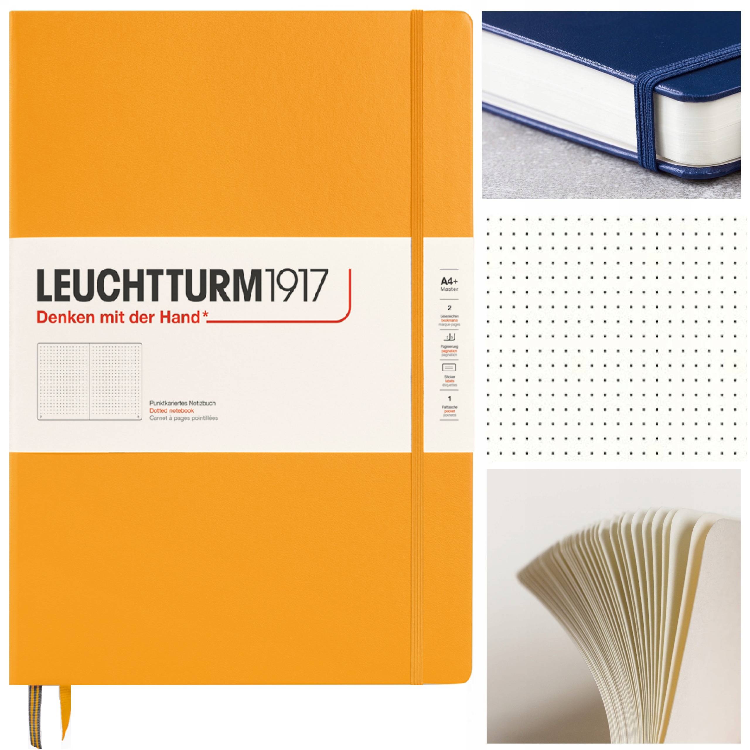 LEUCHTTURM1917 Notatnik Notes Classic A4+ Kropka brulion w kropki Rising