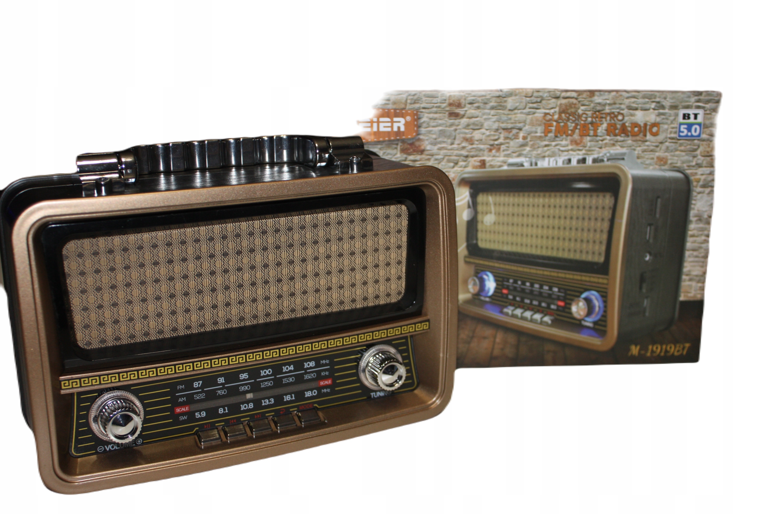 Retro Bluetooth Fm rádio Meier M-1919BT