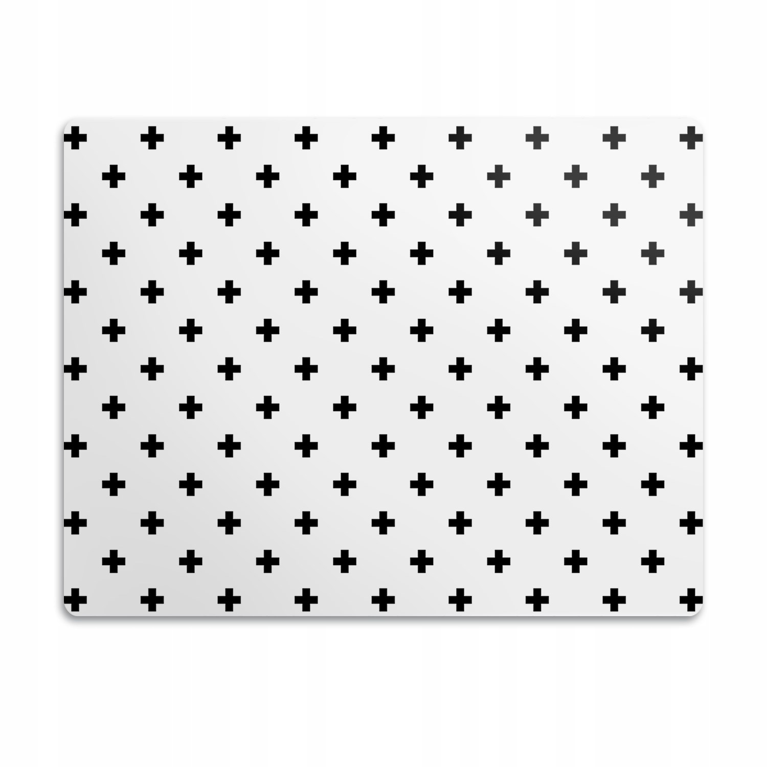 Podložka pod misku pro kočky psa Křížky černá 90x60