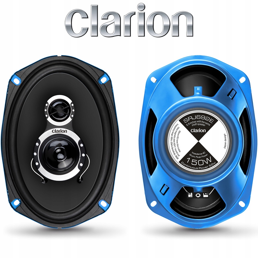 Clarion SRJ692E Automobilové reproduktory 6x9'' 3-pásmové 50W Rms 150W Max