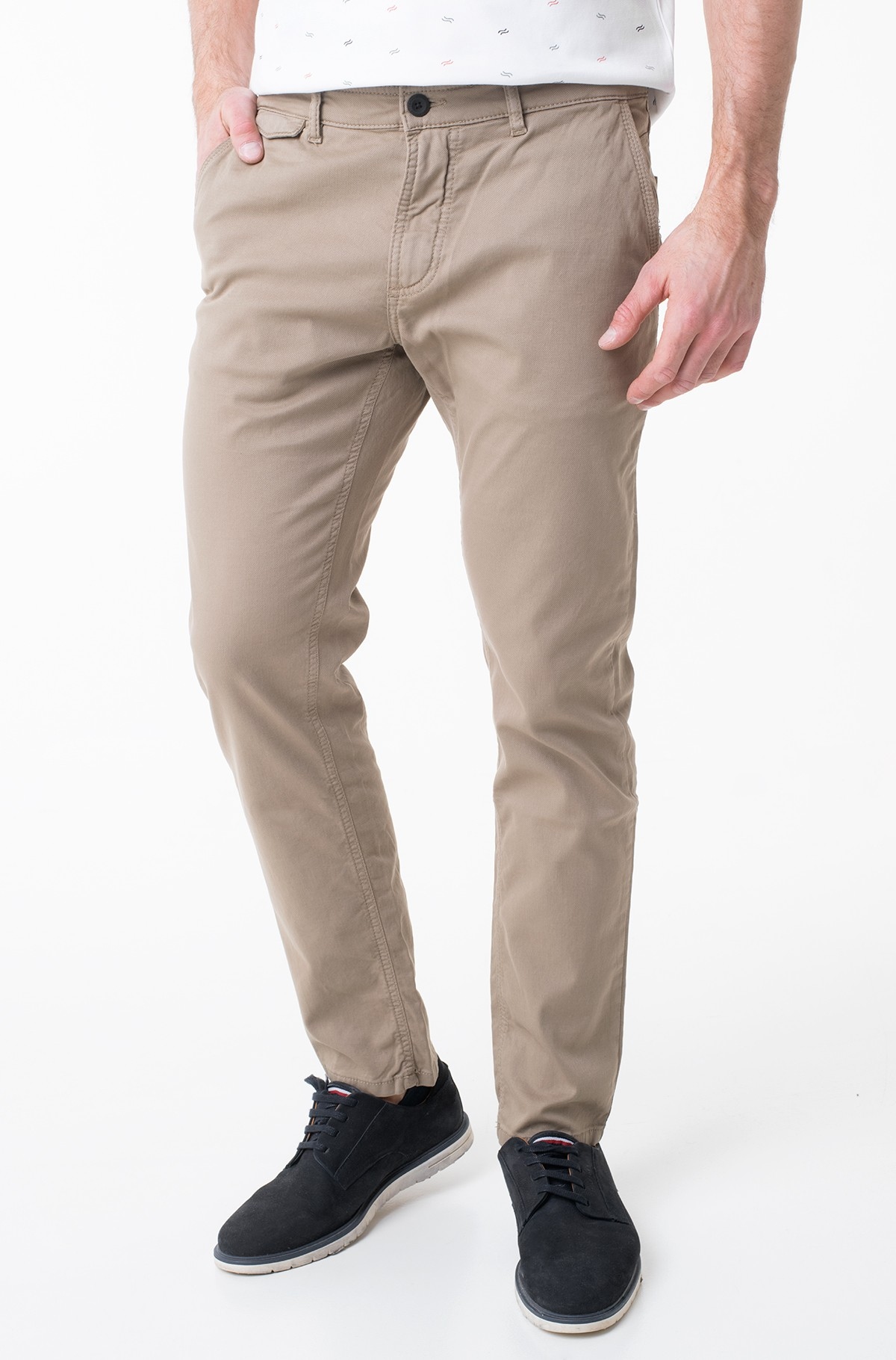 Camel Active Béžové Chinosy Z Bavlny A Elastanu Casual 30/32 6FA