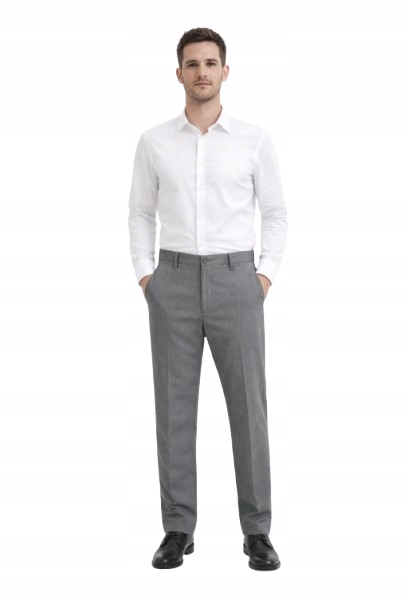 Selected Homme Šedé Elegantní Jednoduché Kalhoty S Páskem 32/32 N1D