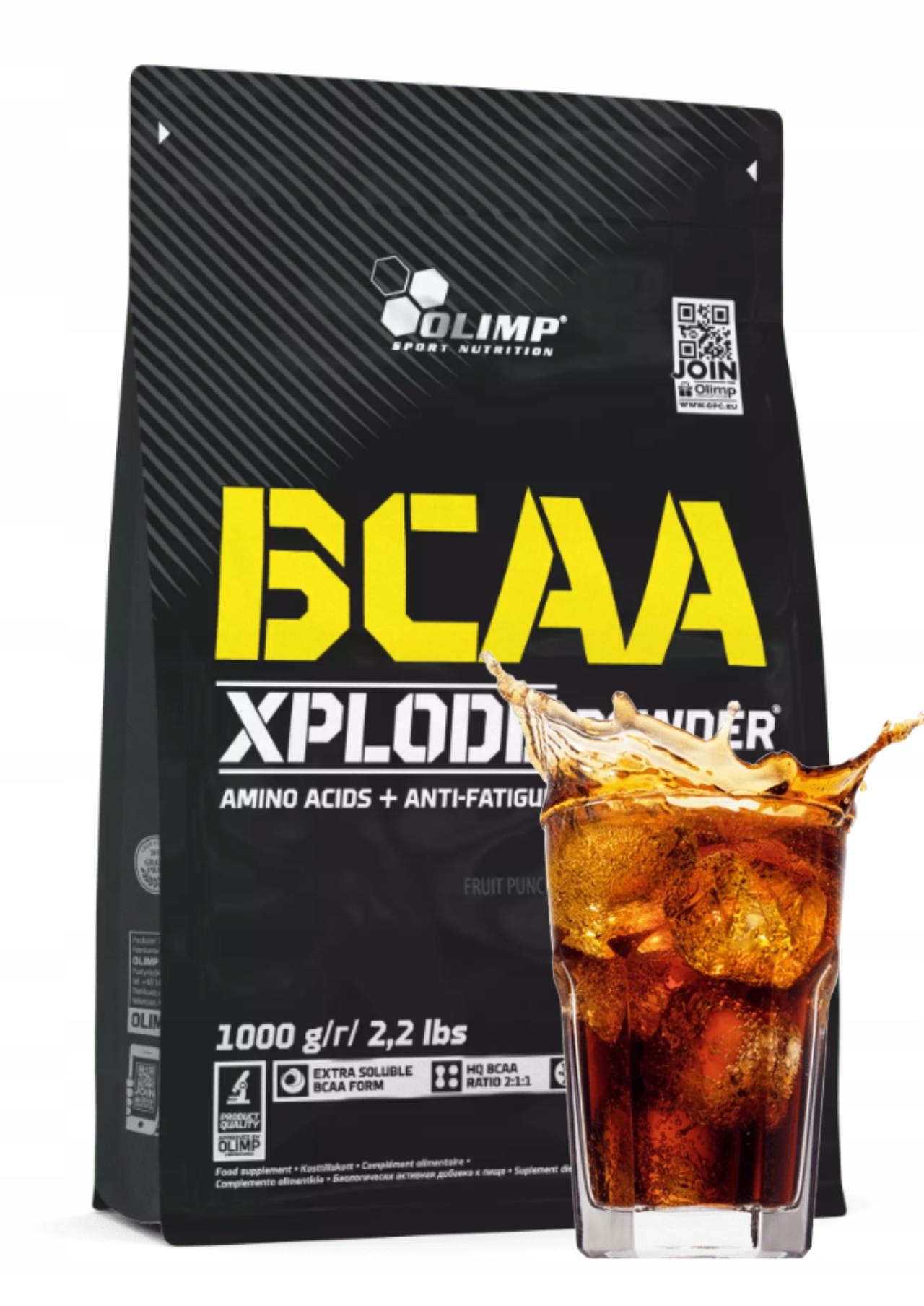 Olimp Bcaa Xplode Powder 1000g Cola Aminokyseliny Regenerace Svalová hmota