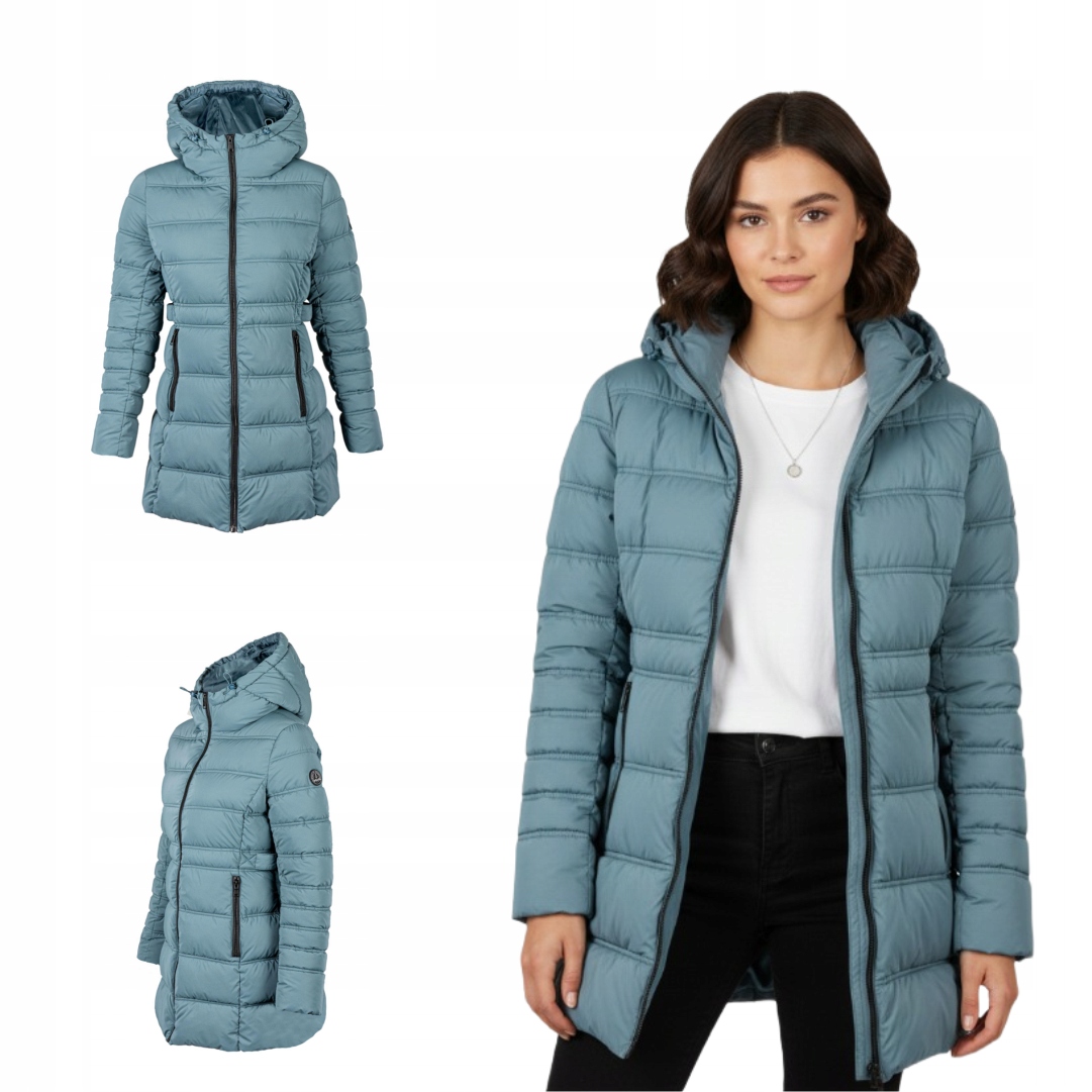 Zimní bunda s kapucí s kapucí, modrá, velikost M