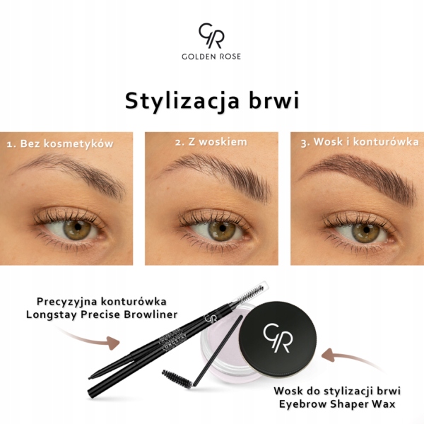KONTURÓWKA DO BRWI GOLDEN ROSE LONGSTAY PRECISE BROWLINER 104 Rodzaj kredka
