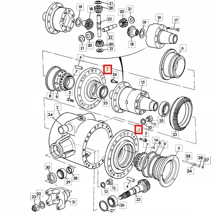 OBUDOWA PIASTY HAMULCA JCB 3CX 4CX 458 M5480 Machine brand JCB