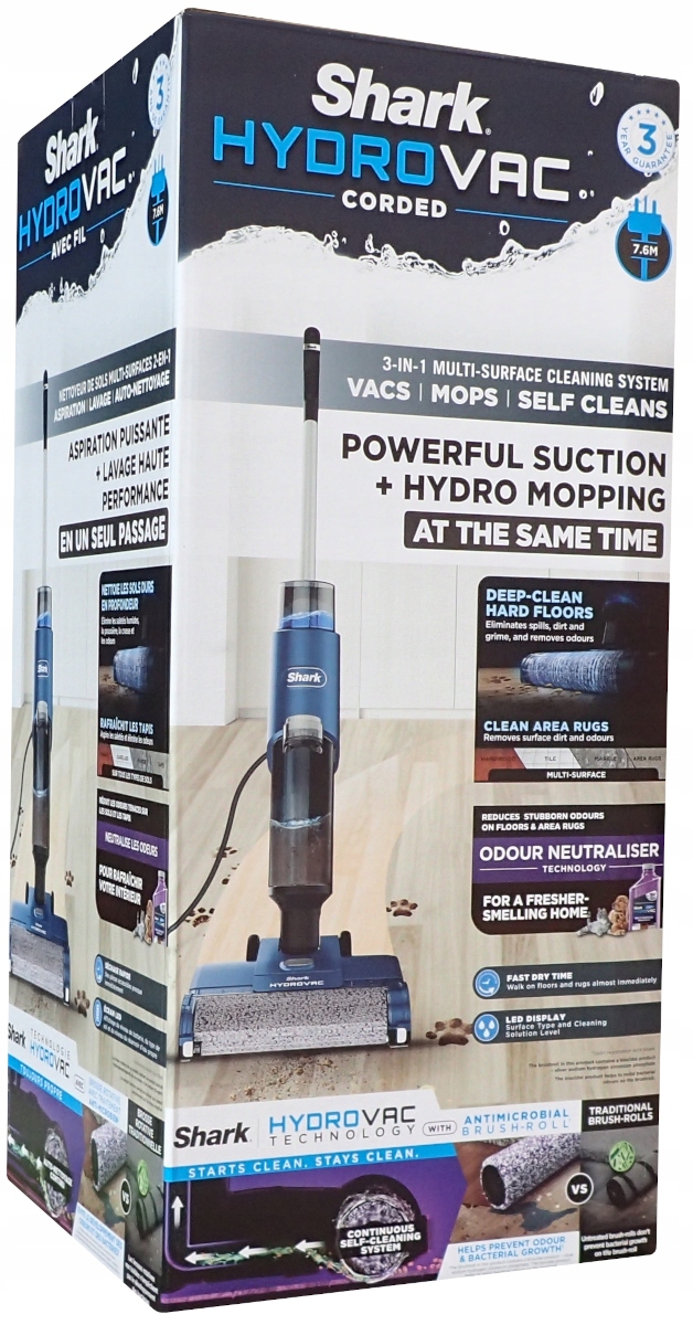 Vertikálny multifunkčný vysávač 3v1 Shark HydroVac WD1000EU