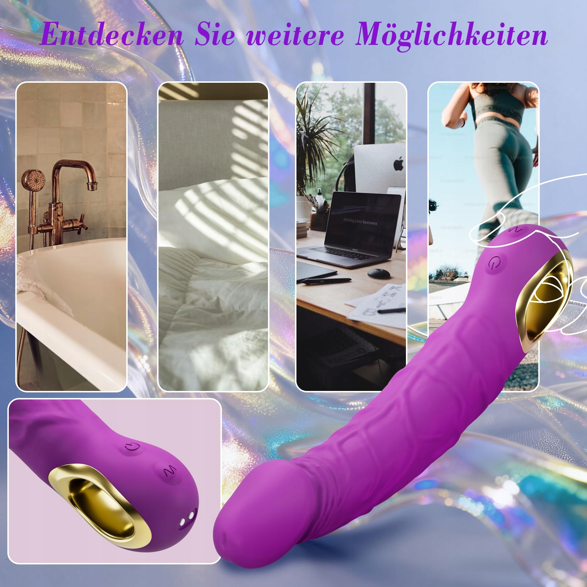 VIBRATION Zestaw Wibratorów Dla Kobiet 10 Trybów Wibracji Dildo Analne — miniatura 6