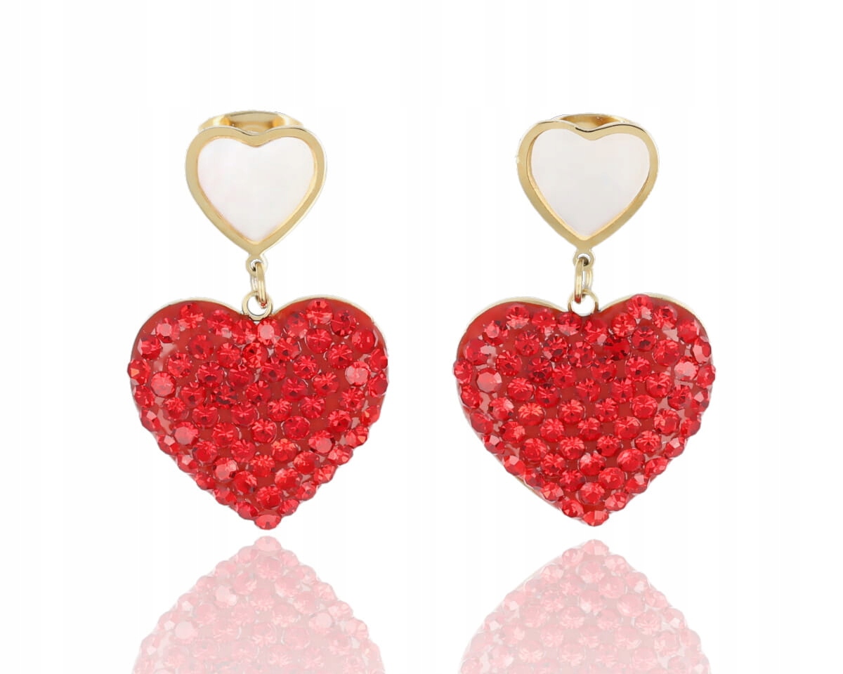 

kolczyki Serce wiszące stal chirurgiczna