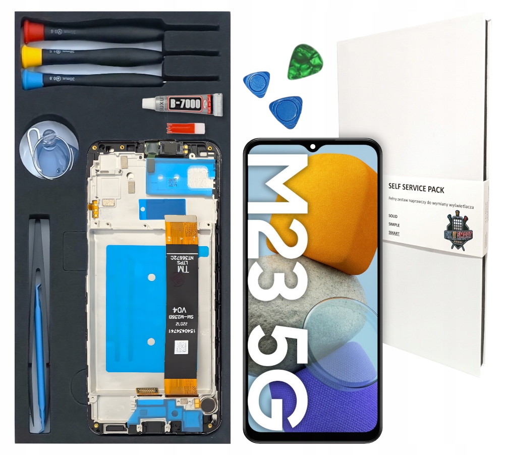 Displej pro Samsung M23 Opravná sada LCD Rámeček Originál Zila