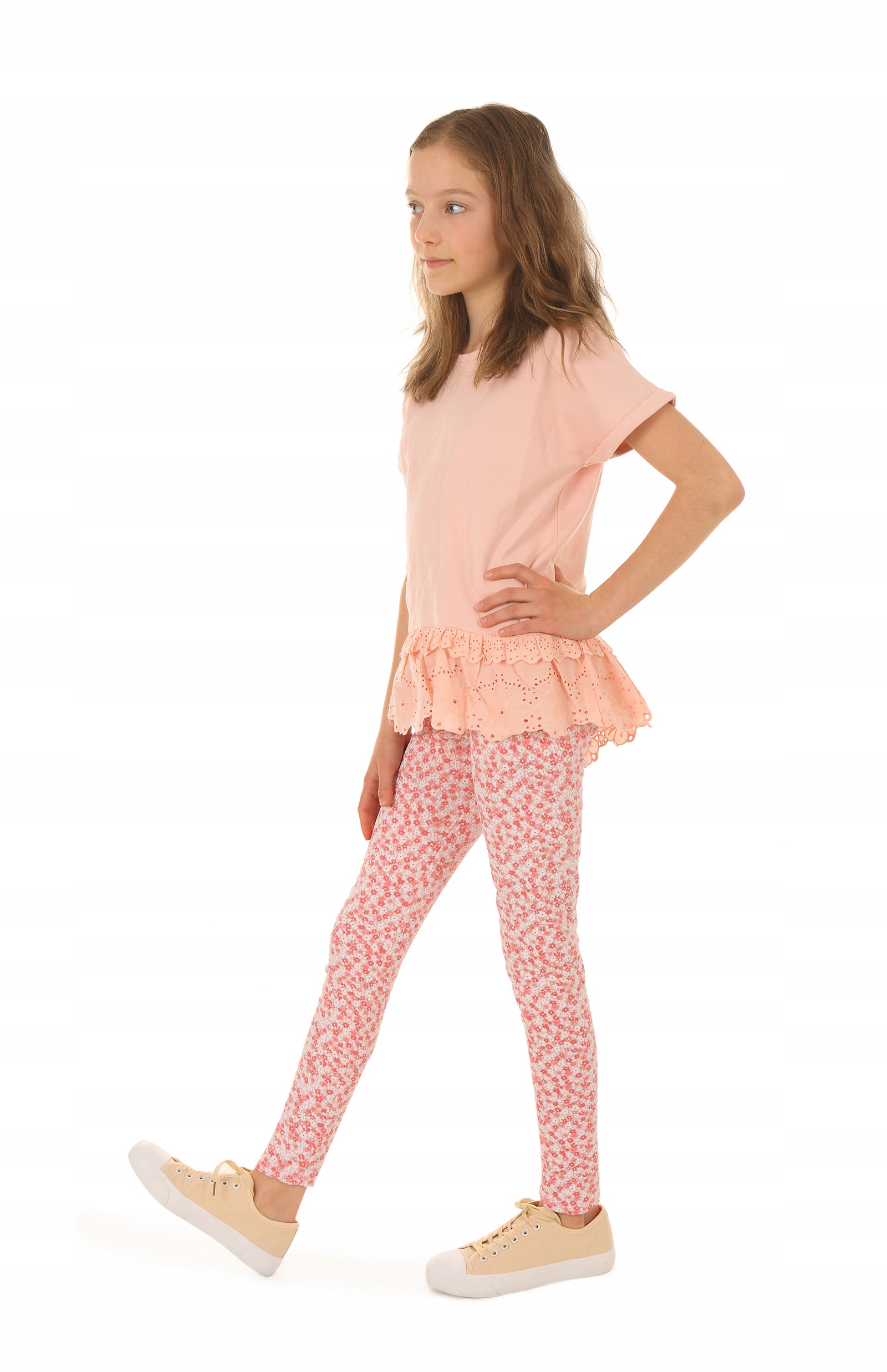 Legginsy wzorzyste getry NADRUKI - 152 KROPEK 036 Rozmiar 152