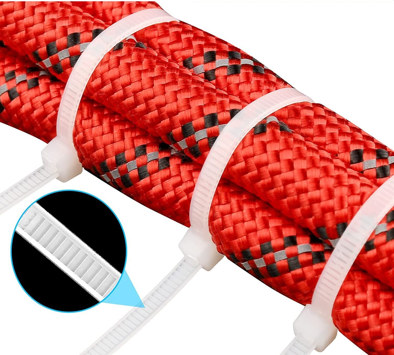 MOCNE OPASKI ZACISKOWE KABLOWE TRYTYTKI TRYTKI BIAŁE 4,8x450 mm 100szt Marka GOOD RAIN