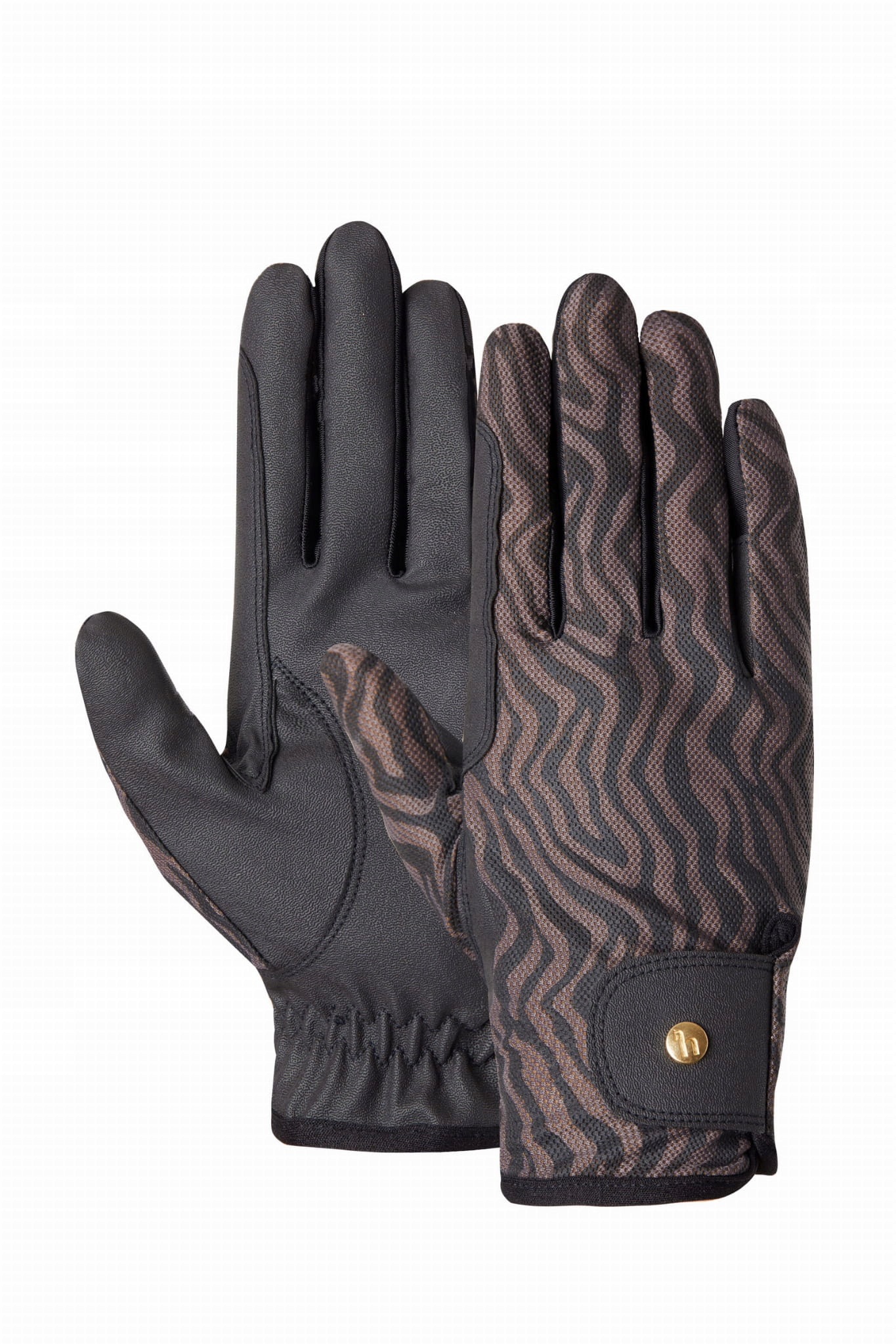 Horze Elenor Damskie rękawiczki jeździeckie Iron Grey Brown 8