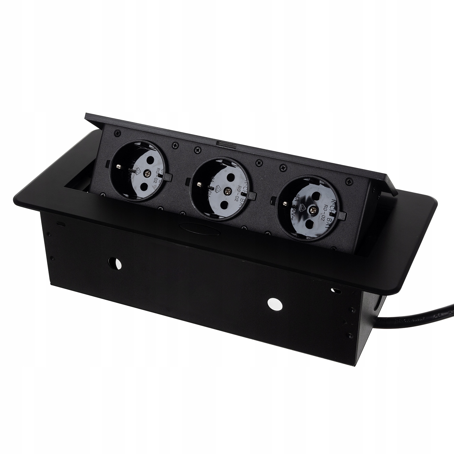 Zásuvka zasunutelná do desky s trojitou zásuvkou