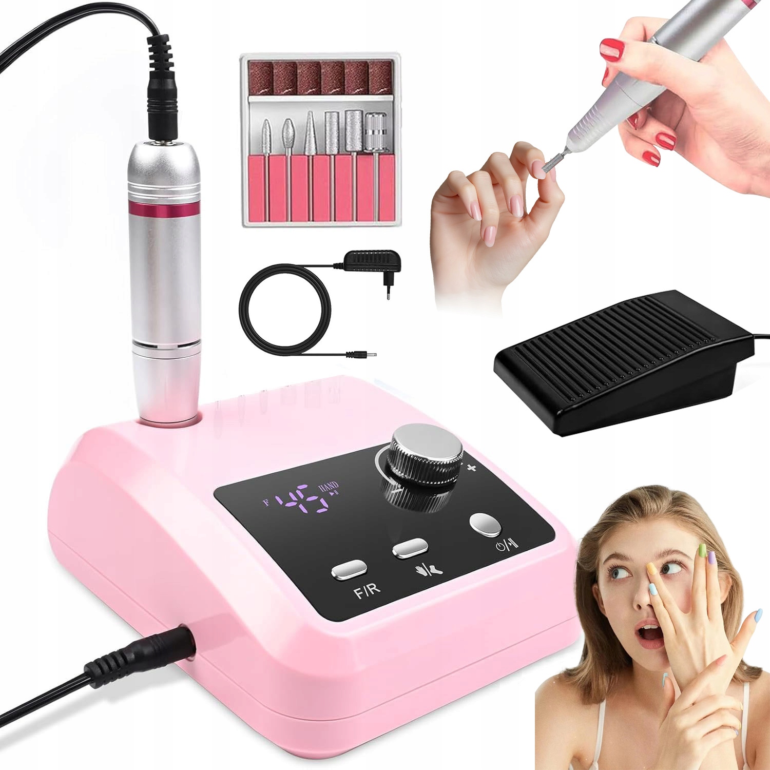 Frézky Na Nehty Sada 12 V 1 Elektrický Pilník Na Manikúru Nehtů