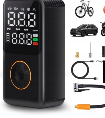 Bezdrátový Kompresor 150 Psi Elektrická Pumpa LCD Led Powerbanka