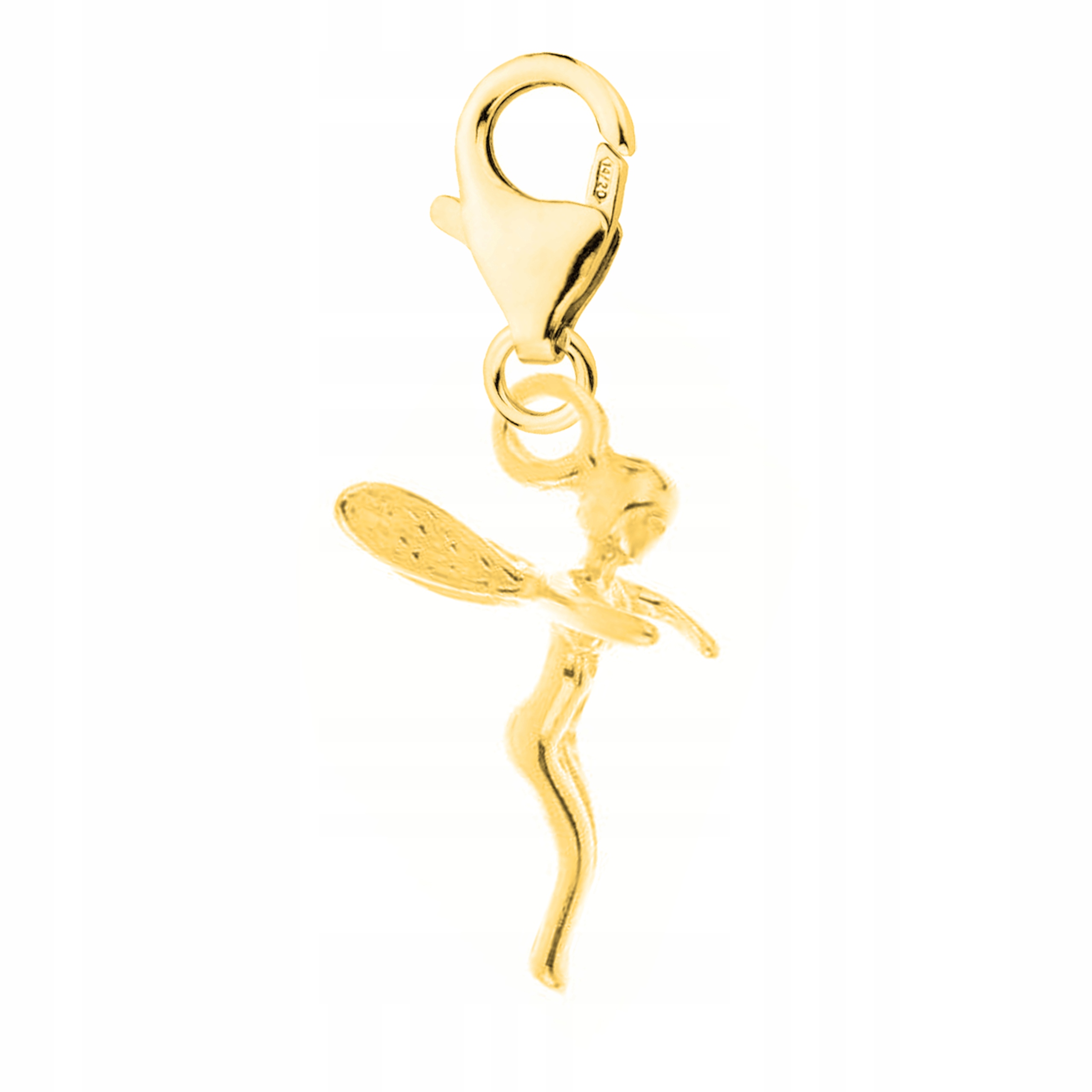 Zlatý přívěsek Lesní víla Elfka Fairy Čarodějka Elf Stříbro 925