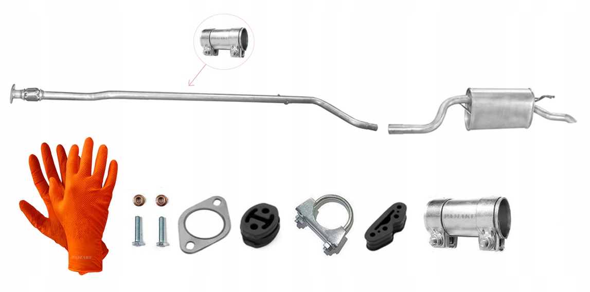 Fiat Punto II 1.2i 16V 44kW (09/2005-12/2009) Trubka Tlumič