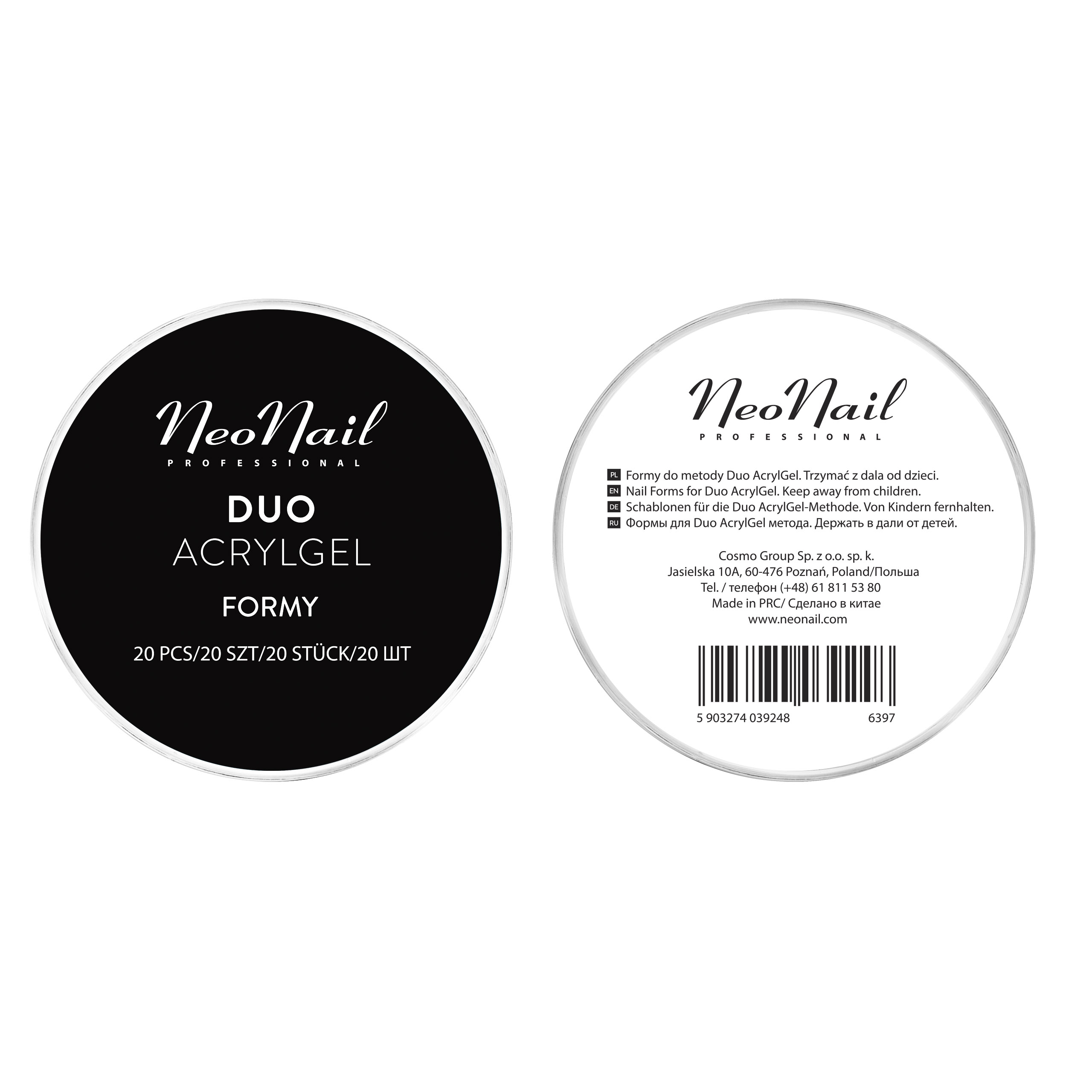 NEONAIL Formy Duo AcrylGel do budowy przedłużania Marka NEONAIL