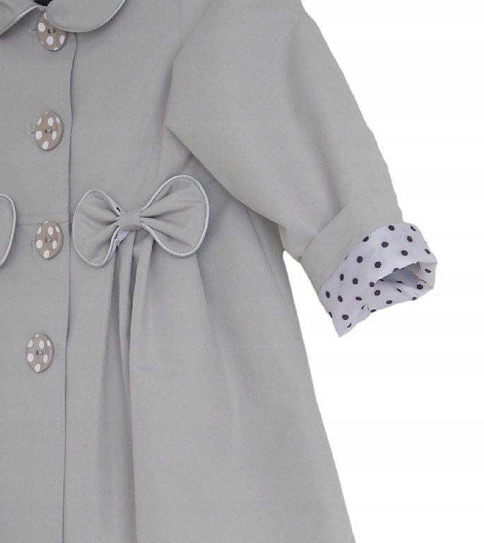 Płaszczyk dziewczęcy wiosna/jesień 2kokardy sz 116 Rozmiar 116