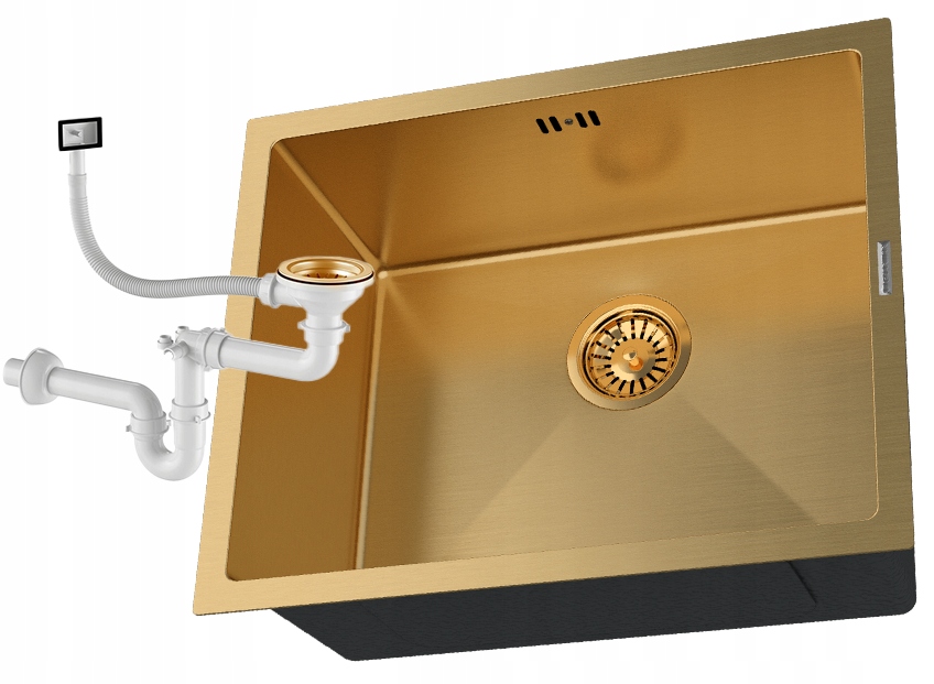 Zlatý Oceľový Drez Pod Dosku, Jedna Kuchynská Komora, Kovový BARI54