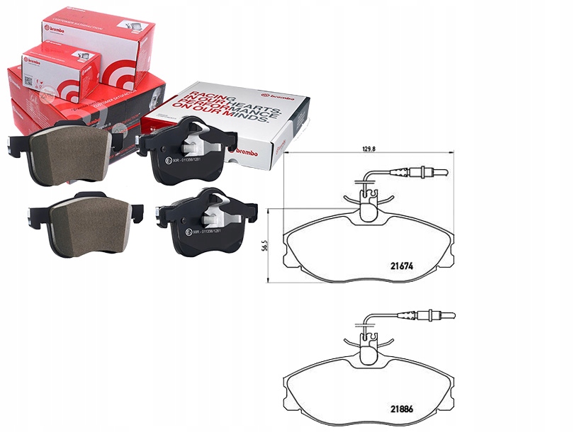 Sada Brzdových Destiček Brembo E172522 E172058