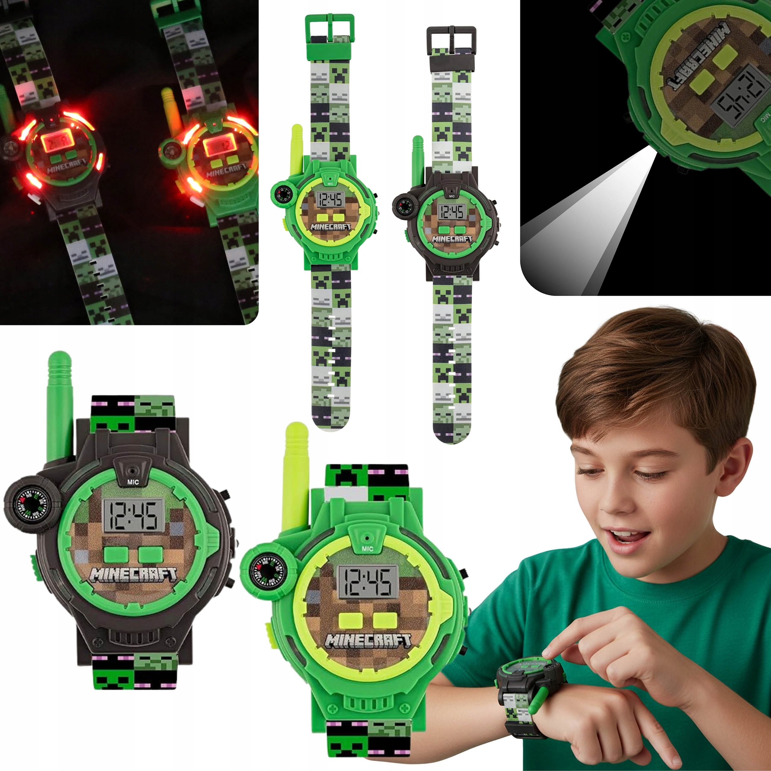 Minecraft Creeper Sada hodinek s funkcí walkie-talkie, Vysílačka