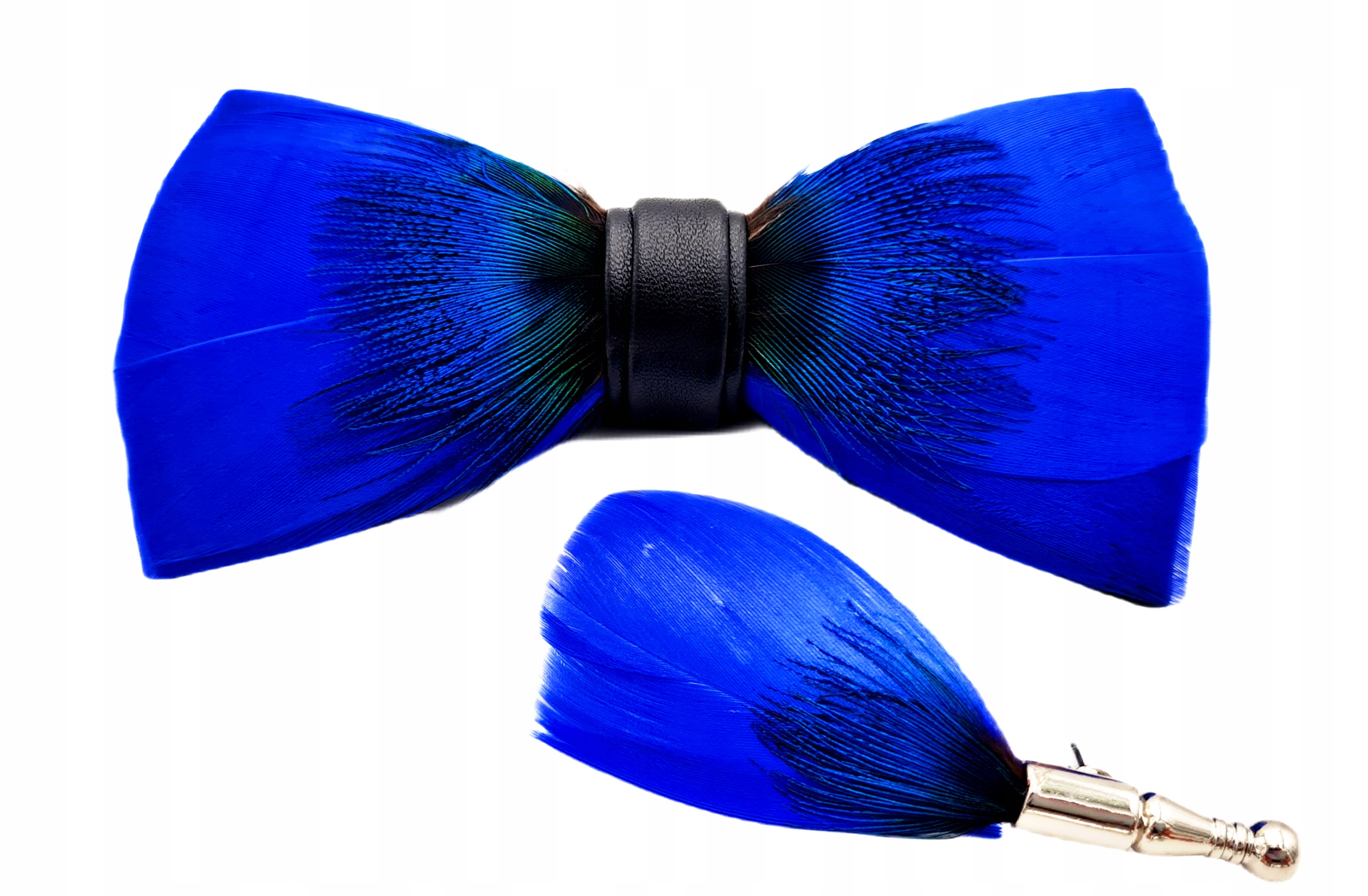 

Mucha, Muszka Męska Do Garnituru Z Pawimi Piórami