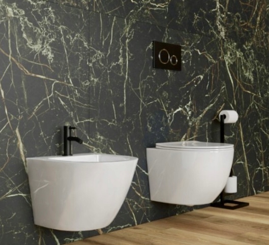 GROHE stelaż podtynkowy zestaw WC miska przycisk CZARNY MAT SOLIDO RAPID BL Materiał tworzywo sztuczne